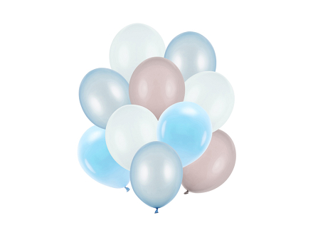 Latex balloons set, mix (1 pkt / 10 pc.)